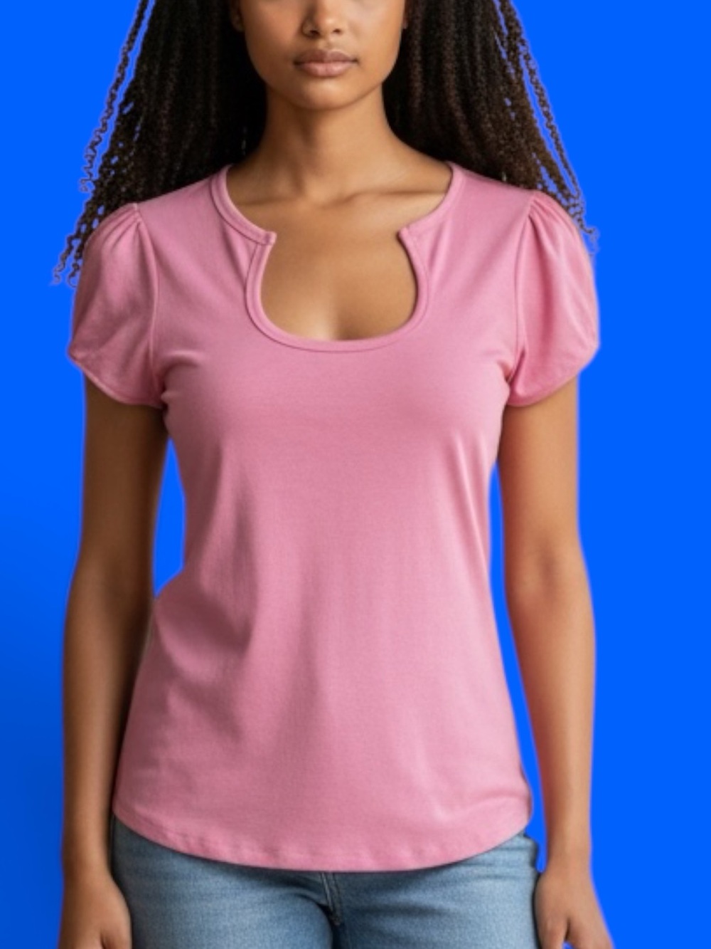 Victoria’s Secret top. Unique “u” neckline. Sz. S in a dusty pink - Picture 2 of 8